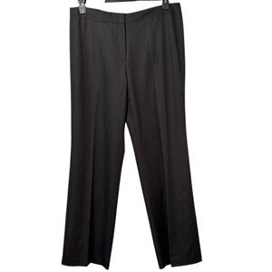Tahari Pants Charcoal Grey Straight Leg Flat Front in‎ Size 16